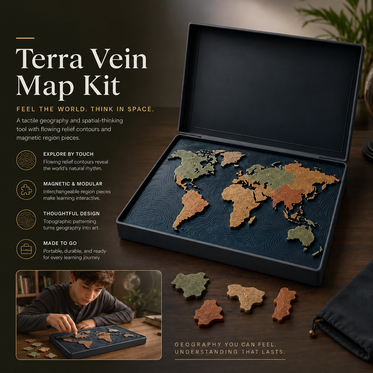 Evertiesp™ Terra Vein Map Kit — Dimensional Geography Exploration Set