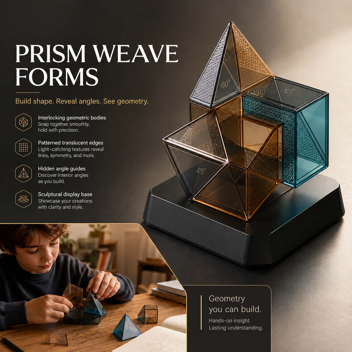 Evertiesp™ Prism Weave Forms — Transparent Geometry Construction Set