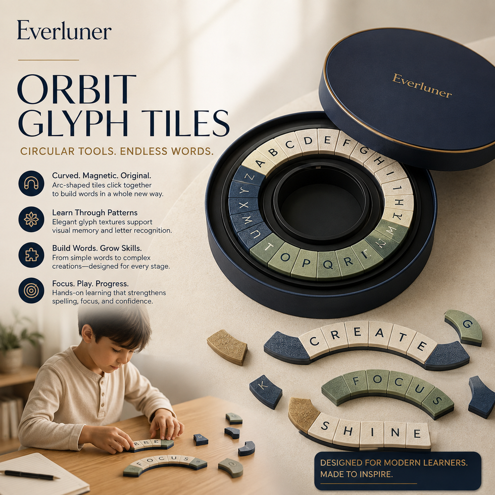 Evertiesp™ Orbit Glyph Tiles — Circular Letter-Building System