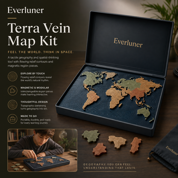 Evertiesp™ Terra Vein Map Kit — Dimensional Geography Exploration Set