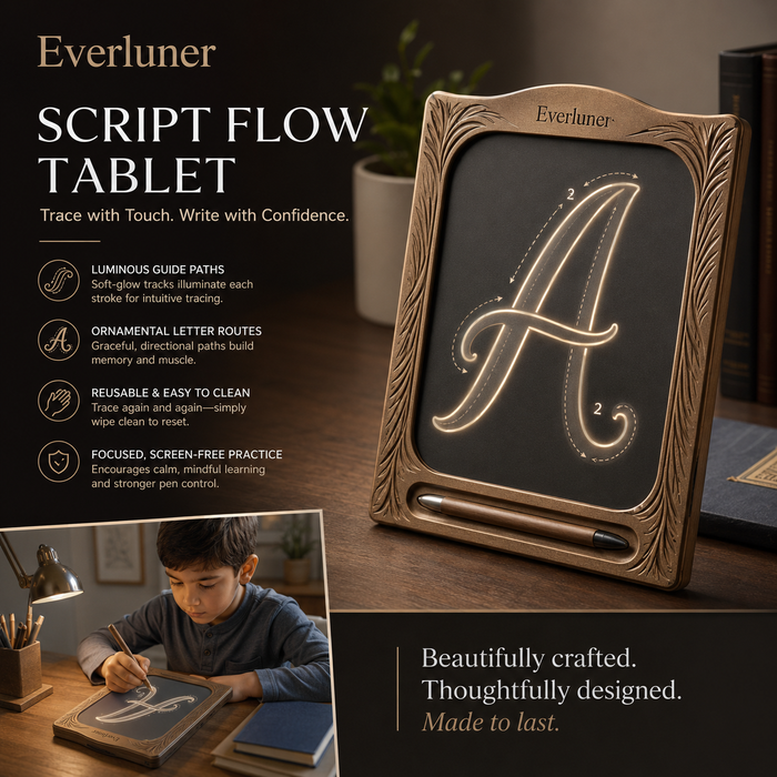 Evertiesp™ Script Flow Tablet — Reusable Handwriting Practice Board