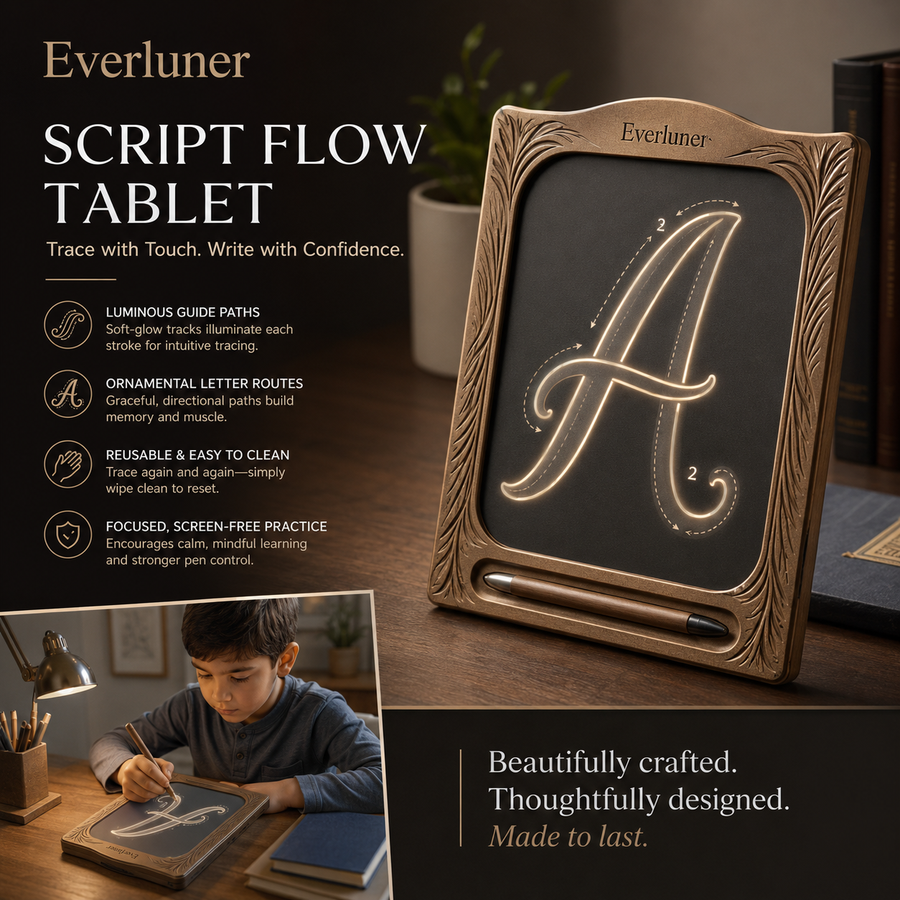 Evertiesp™ Script Flow Tablet — Reusable Handwriting Practice Board