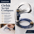 Evertiesp™ Orbit Script Compass — Guided Circular Drawing Instrument