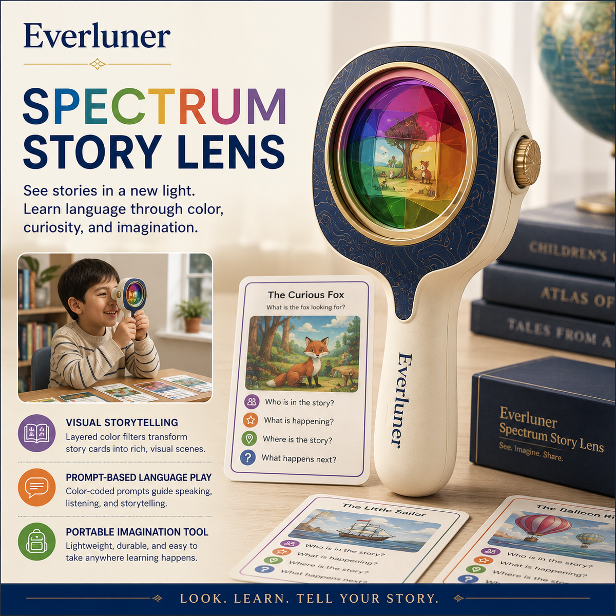 Evertiesp™ Spectrum Story Lens — Color-View Narrative Projector