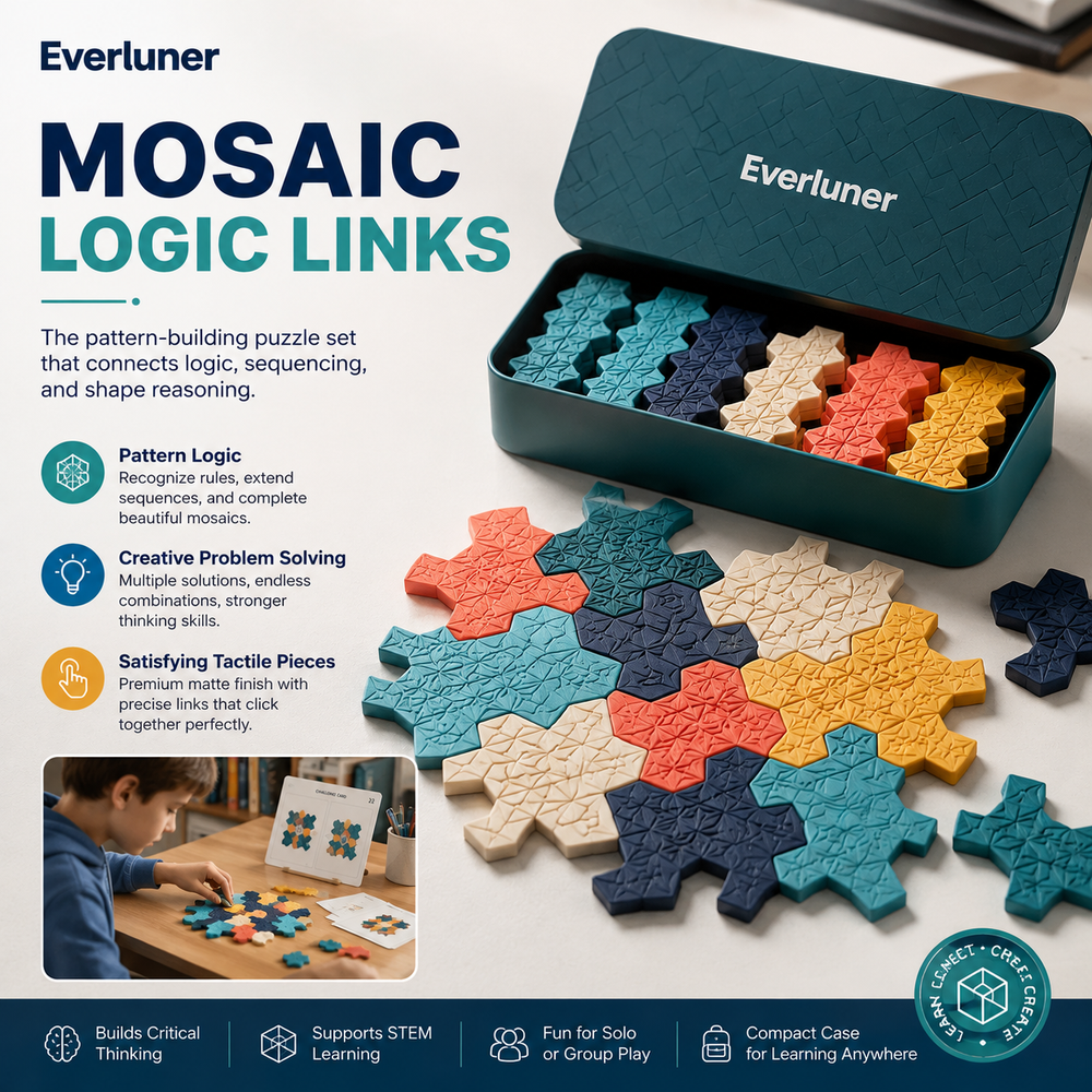Evertiesp™ Mosaic Logic Links — Interlocking Pattern Challenge Set